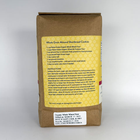 Organic Whole Wheat Flour (Back)