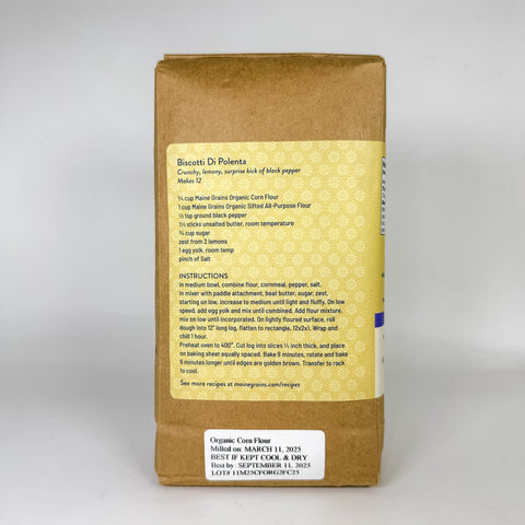 Organic Corn Flour (Back)