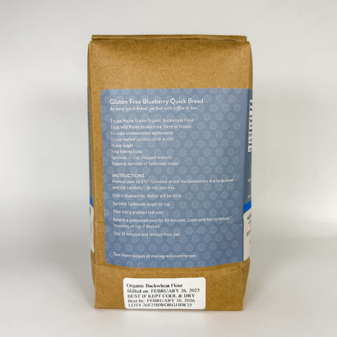 Organic Buckwheat Flour (Back)