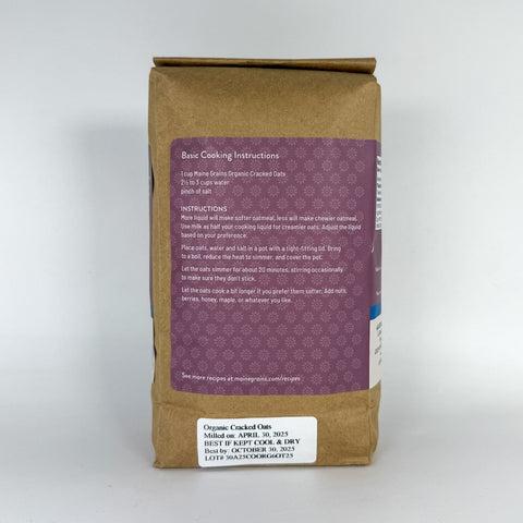 Organic Cracked Oats (Back)