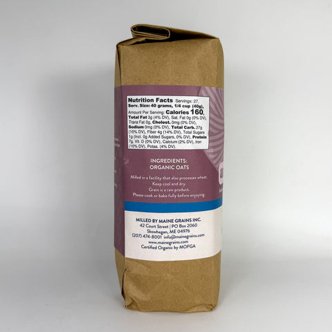 Organic Cracked Oats (Left)