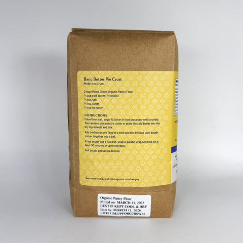 Organic Pastry Flour (Back)