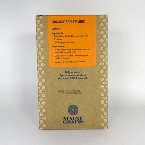 Organic Spelt Farro (Back)