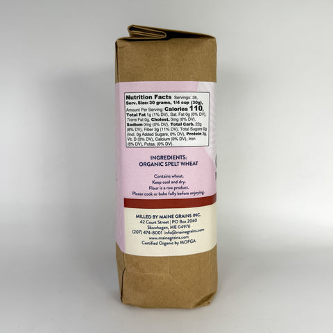 Organic Whole Spelt Flour (Left)