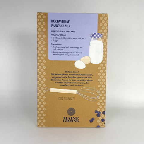 Maine Grains Buckwheat Pancake Mix (Back)