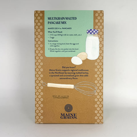 Maine Grains Multigrain Pancake Mix (Back)