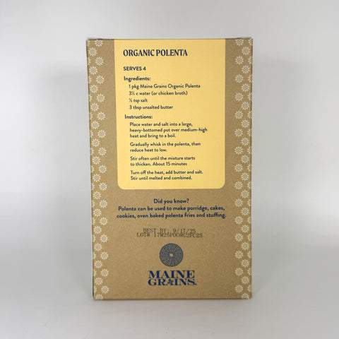 Organic Polenta (Back)