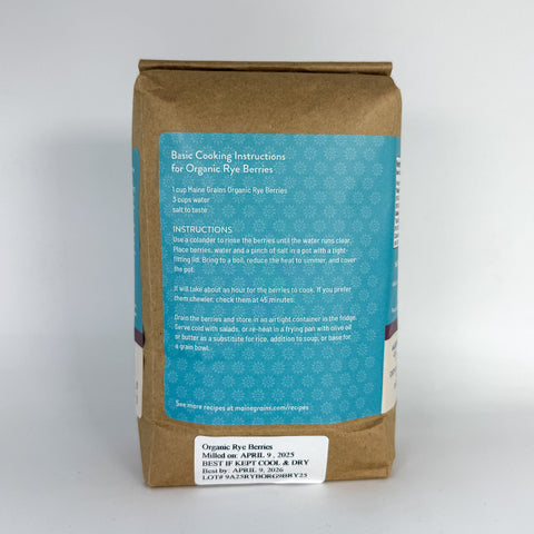 Organic Rye Berries (Back)