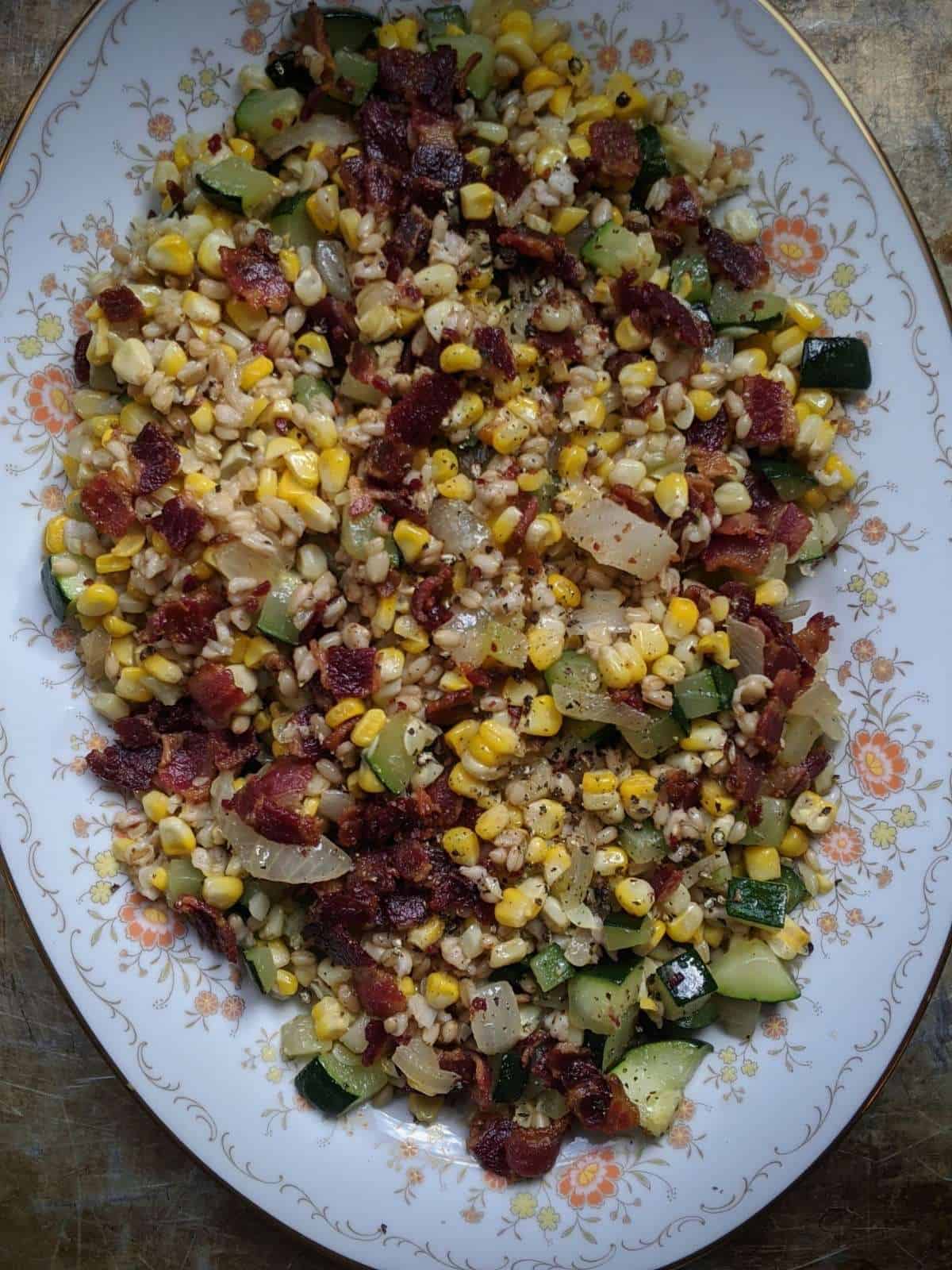 Seasonal Succotash with Oat Groats Maine Grains