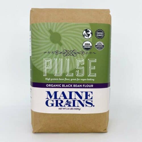retail bag organic black bean flour