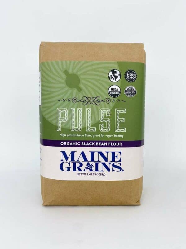 retail bag organic black bean flour