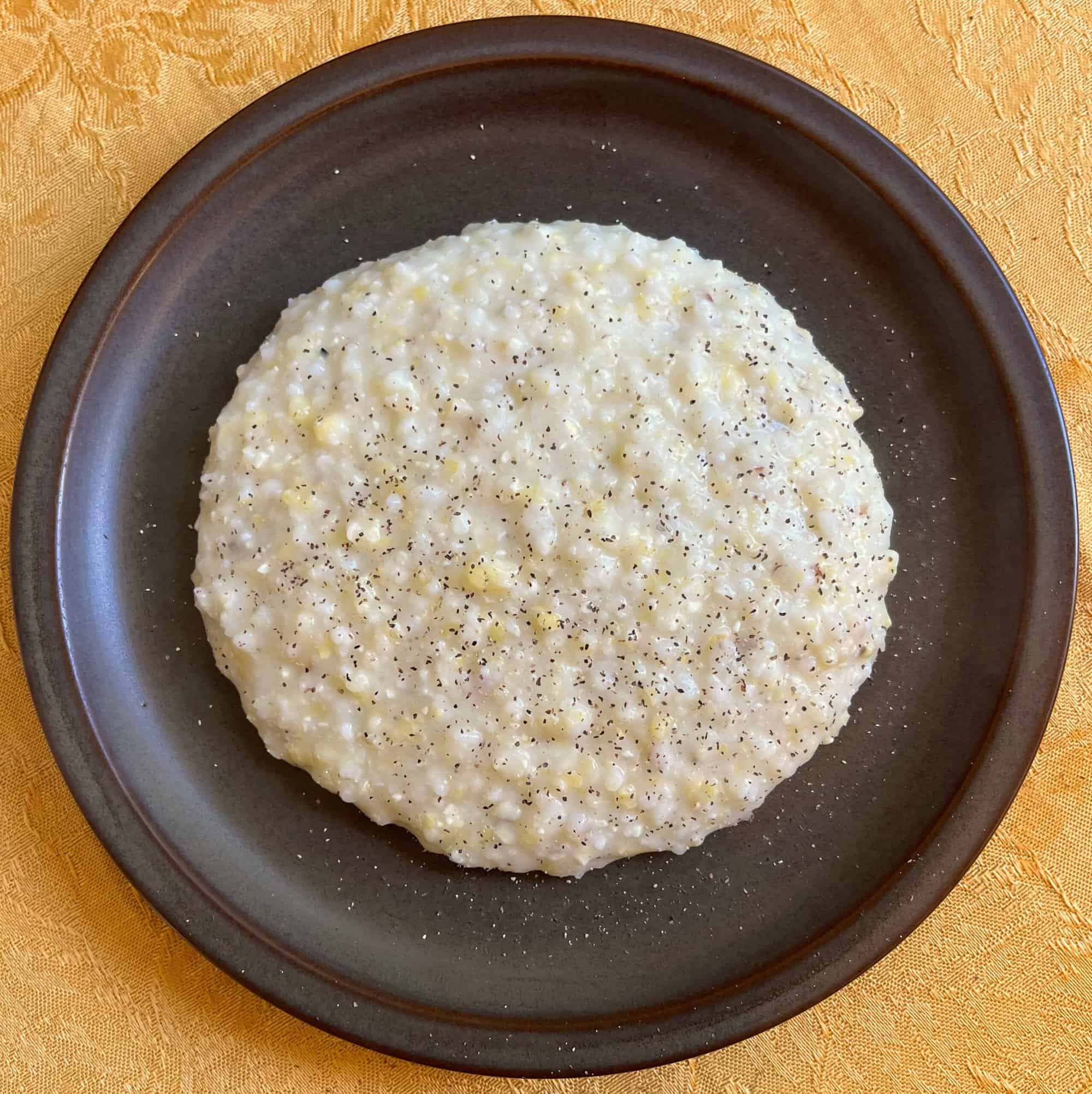 Liberation Farms Grits with black pepper