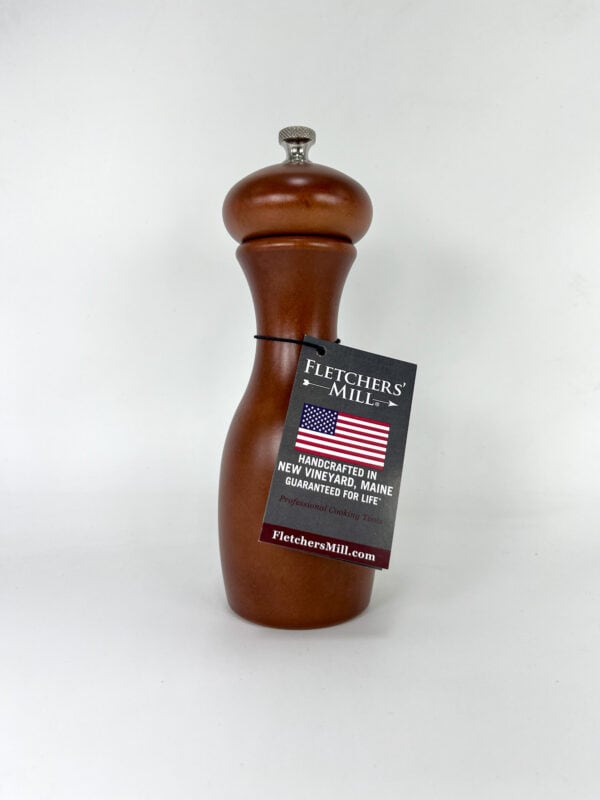 Fletchers' walnut stained 7 inch salt and pepper mill
