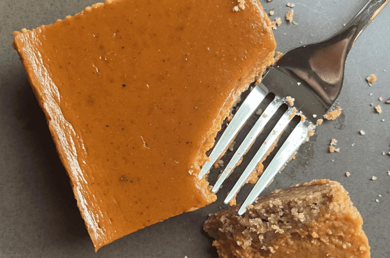 Pumpkin Pie Bars with Graham Flour Crust