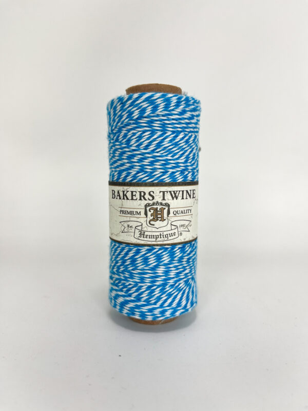 blue and white bakers twine